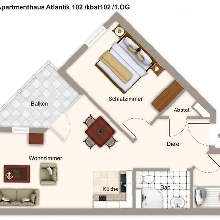Apartmenthaus Atlantik Apartmenthaus Atlantik 102 Lejlighed *